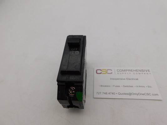 THQL1125 - GE 25A Amp 1P Pole 10kA@120/240V Plug On Circuit Breaker