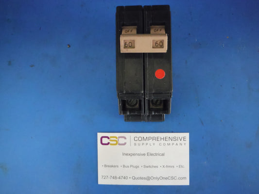CH260 - Cutler Hammer 60A Amp 2P Pole 10kA@120/240V Plug On Circuit Breaker