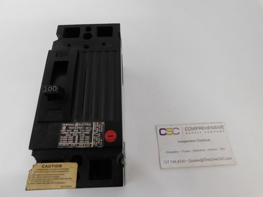 TED124100 - GE 100A Amp 2P Pole 18kA@480V Bolt On Circuit Breaker