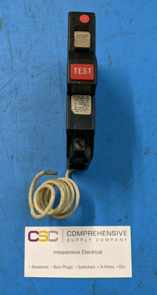 CH115GF - Cutler Hammer 15A Amp 1P Pole 10kA@120V Plug On Ground Fault GFCI Circuit Breaker W/Metal Foot