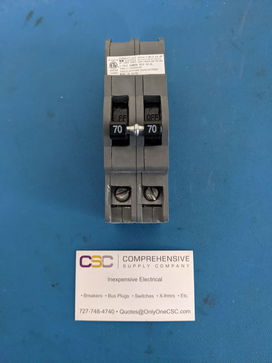 UBIZ-270 - Connecticut Electric 70A Amp 2P Pole 10kA@120/240V Plug On Zinsco Replacement Circuit Breaker