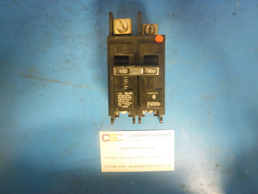 BQ2B100 - Siemens 100A Amp 2P Pole 10K@120/240V Bolt On Bq Circuit Breaker