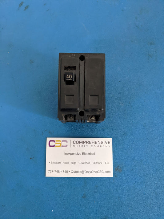 QNPL2040 - Westinghouse 40A Amp 2P Pole 10kA@120/240V Plug On Quicklag Circuit Breaker