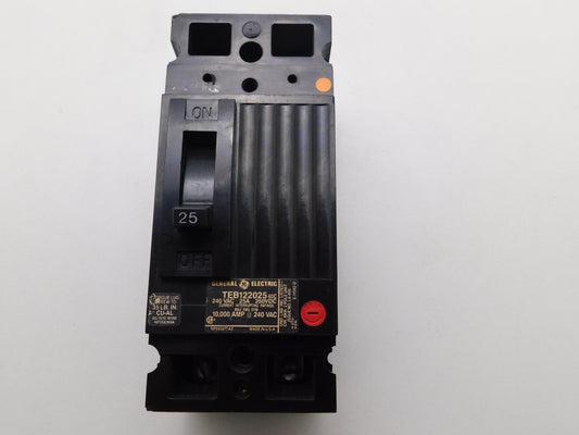 TEB122025 - GE 25A Amp 2P Pole 10kA@240V Bolt On Circuit Breaker - Older Series