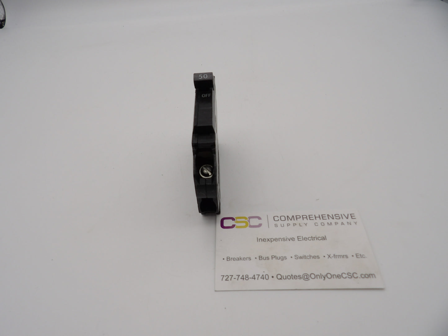 THQP150 - GE 50A Amp 1P Pole 10kA@120/240V Plug On Thin Circuit Breaker - Older Series