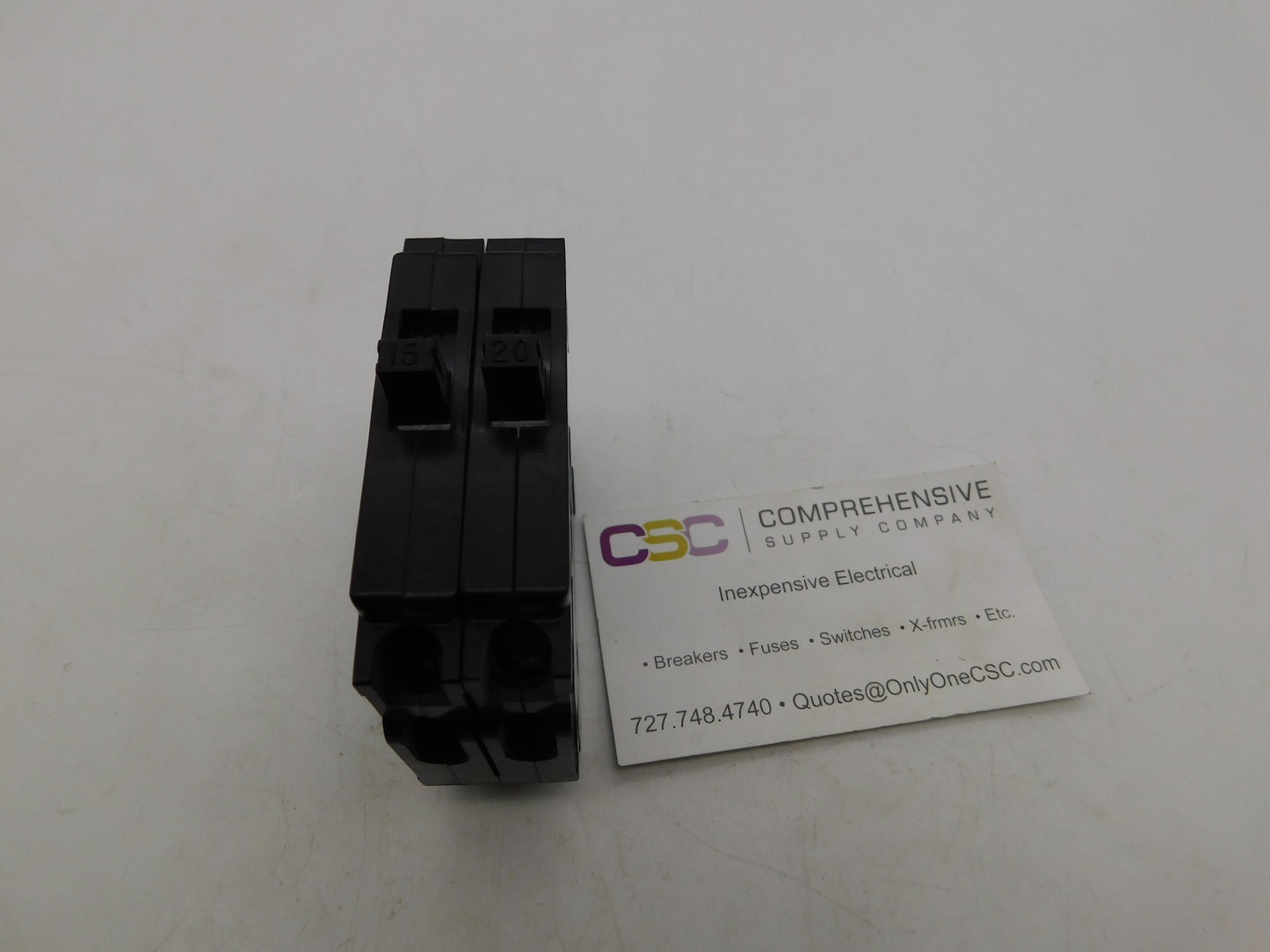 QT1-1520 - ITE 15A/20A Amp 2X1P Pole 10kA@120/240V Plug On Duplex Circuit Breaker
