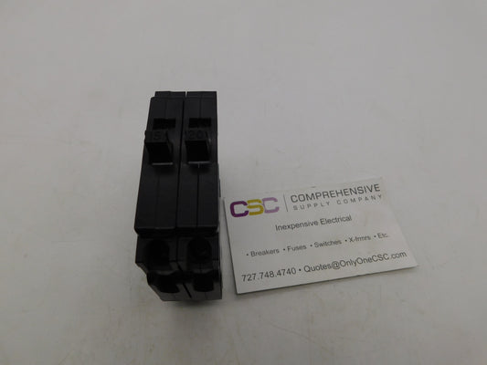 QT1-1520 - ITE 15A/20A Amp 2X1P Pole 10kA@120/240V Plug On Duplex Circuit Breaker