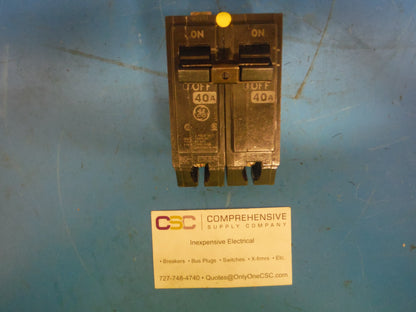 THQB2140 - GE 40A Amp 2P Pole 10kA@120/240V Bolt On Circuit Breaker