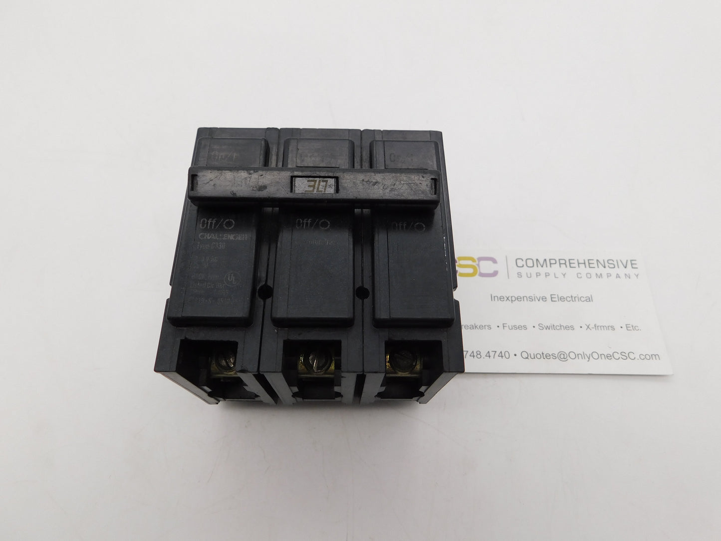 C330 - Challenger 30A Amp 3P Pole 10kA@240V Plug On Circuit Breaker