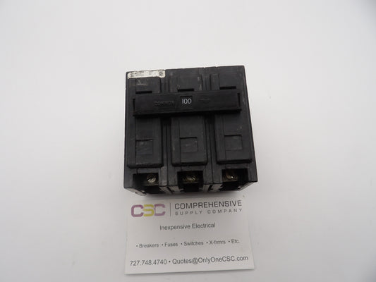 BAB3100H - Eaton 100A Amp 3P Pole 10kA@240V Bolt On Circuit Breaker