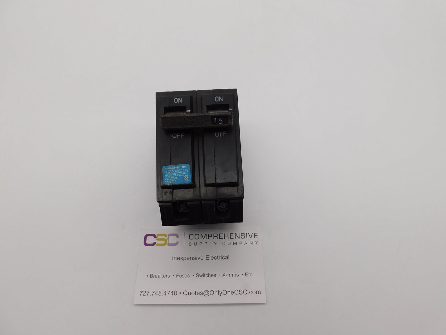 THHQB2115 - GE 15A Amp 2P Pole 22kA@120/240V Bolt On Circuit Breaker - Older Series