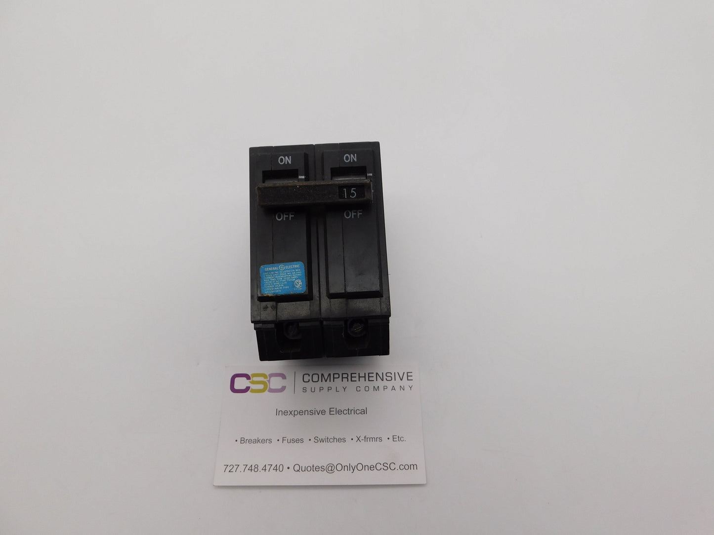 THHQB2115 - GE 15A Amp 2P Pole 22kA@120/240V Bolt On Circuit Breaker - Older Series