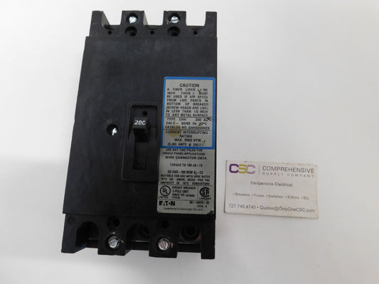 CHH3200H2X - Eaton 200A Amp 3P Pole 25kA@240V Bolt On Circuit Breaker W/Blue Label