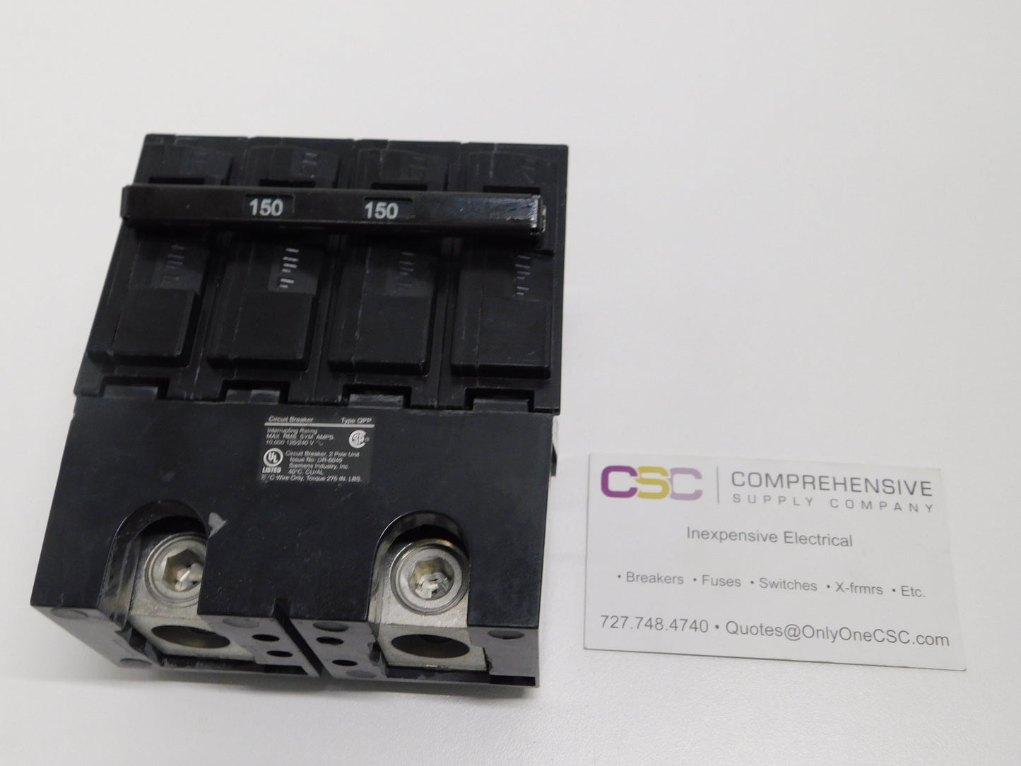 Q2150B - Siemens 150A Amp 2P Pole 10kA@120/240V Plug On Circuit Breaker