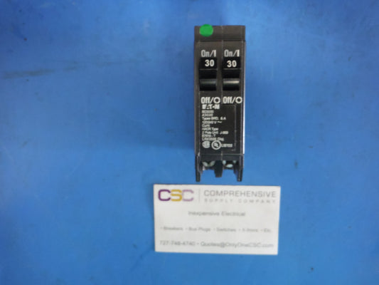 BD3030 - Eaton 30/30A Amp 2X1P Pole 10kA@240V Tandem Duplex Plug On Brd Breaker