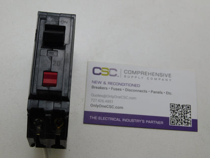 THQL1120GFT - GE 20A Amp 1P Pole 10kA@120V Plug On Ground Fault GFCI Circuit Breaker