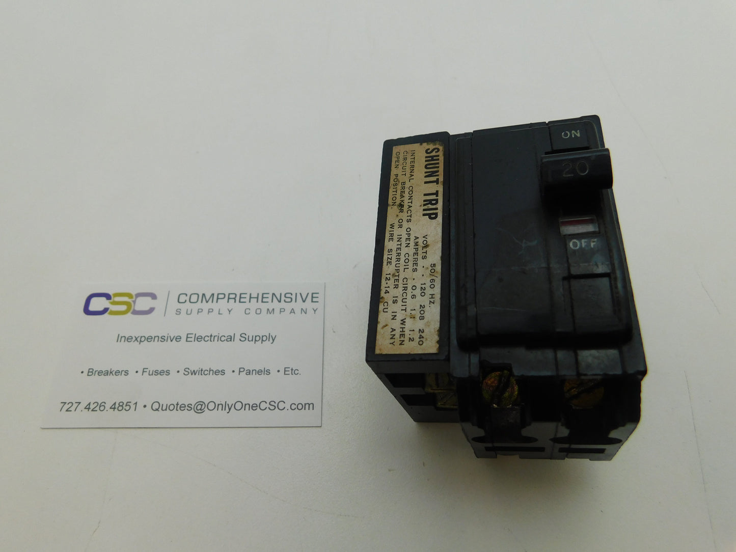 QO220ST - Square D 20A Amp 2P Pole 10kA@120/240V Pug On (Qo2201021) Black Circuit Breaker W/120/208/240V