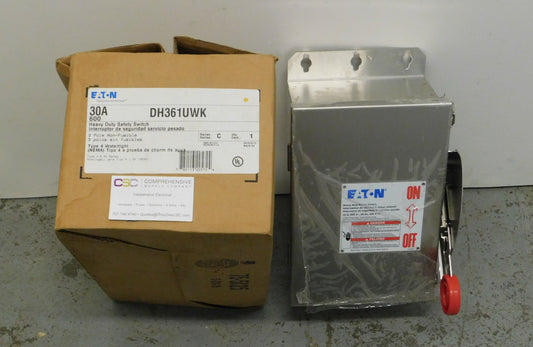 DH361UWK - Cutler Hammer 30A Amp 3P Pole 600V Nema 4X Non-Fusible Heavy Duty Safety Switch