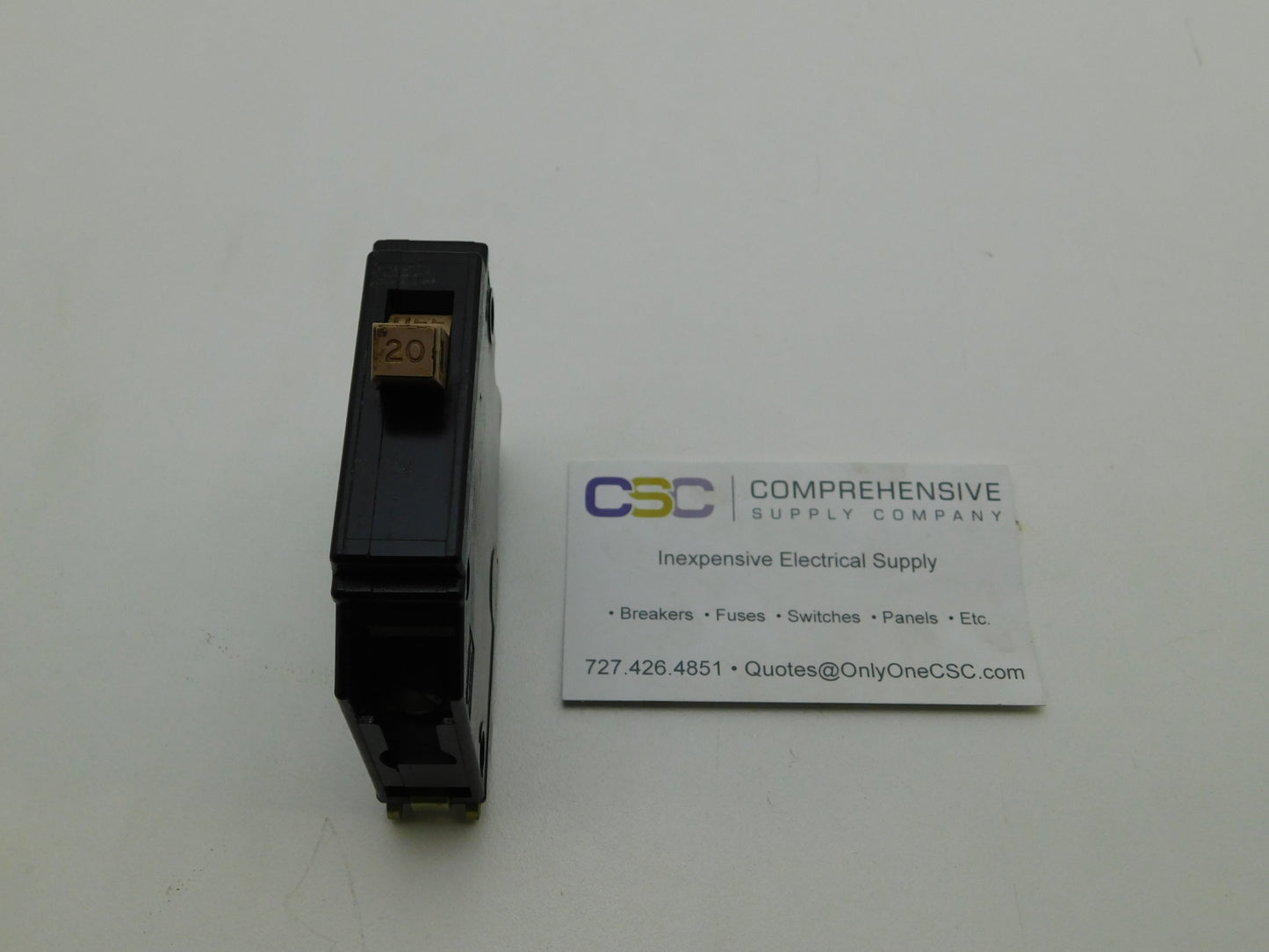 CH120 - Cutler Hammer 20A Amp 1P Pole 10kA@120/240V Plug On Circuit Breaker W/Metal Foot & Full Notch