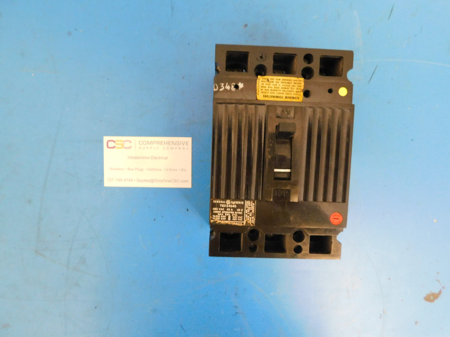 TED134040 - GE 40A Amp 3P Pole 14kA@480V Bolt On Circuit Breaker - Older Series