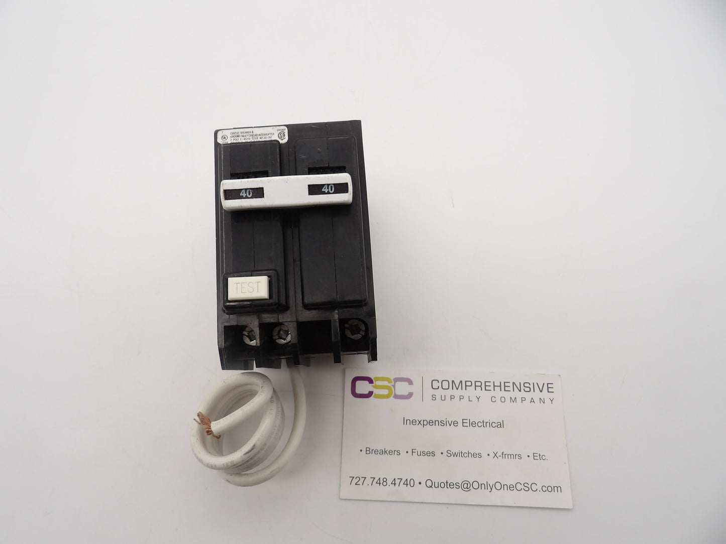 QBGFT2040 - Eaton 40A Amp 2P Pole 10kA@120/240V Bolt On Ground Fault GFCI Quicklag Circuit Breaker