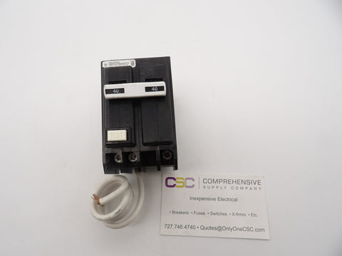QBGFT2040 - Eaton 40A Amp 2P Pole 10kA@120/240V Bolt On Ground Fault GFCI Quicklag Circuit Breaker