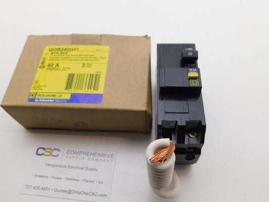 QOB240GFI - Square D 40A Amp 2P Pole 10kA@120/240V Bolt On Ground Fault GFCI Circuit Breaker