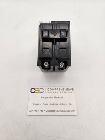 QBHW2020 - Eaton 20A Amp 2P Pole 22kA@120/24V Bolt On Quicklag Circuit Breaker