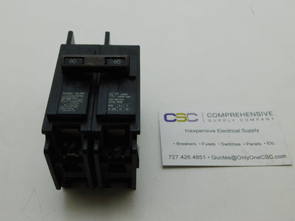 BQ2B060H - Siemens 60A Amp 2P Pole 22kA@120/240V Bolt On Circuit Breaker - Older Series