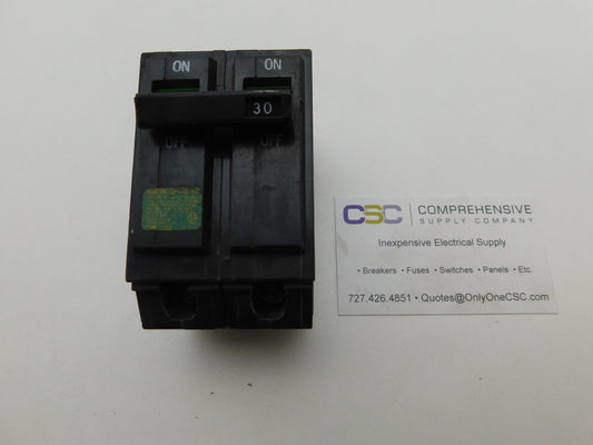 THHQB2130 - GE 30A Amp 2P Pole 22kA@120/240V Bolt On Circuit Breaker - Older Series