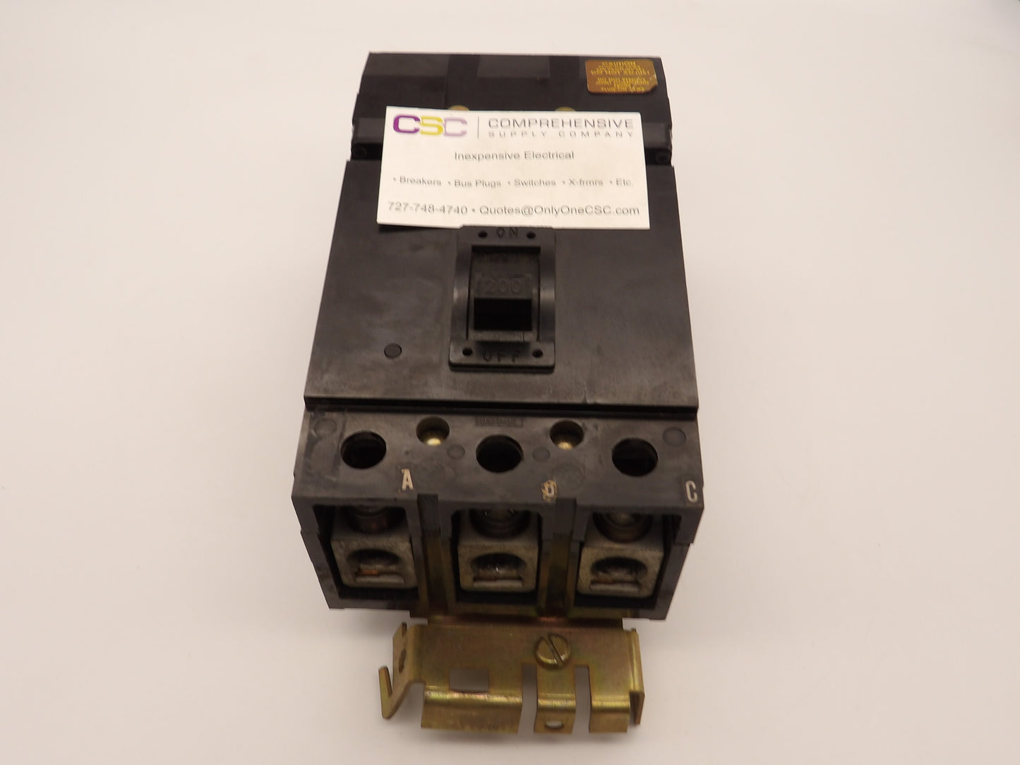 Q232200 - Square D 200A Amp 3P Pole 10kA@240V I-Line Plug On Black Circuit Breaker