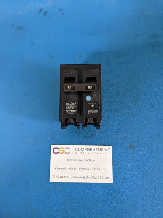 B260 - Siemens 60A Amp 2P Pole 10kA@120/240V Bolt On Circuit Breaker