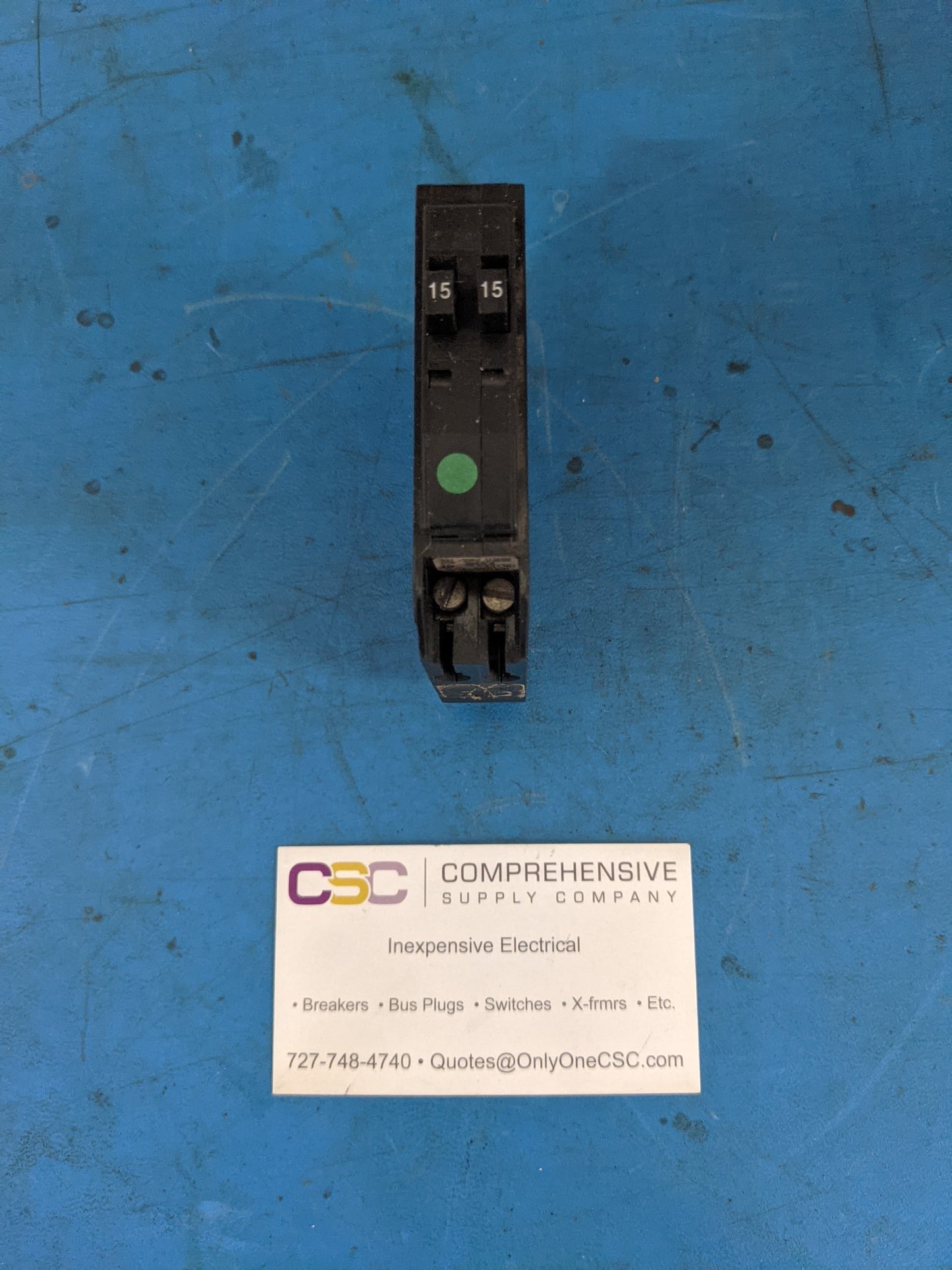 QO1515 - Square D 15/15A Amp 2X1P Pole 10kA@120/240V Plug On Duplex Circuit Breaker