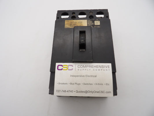 CA3125 - Westinghouse 125A Amp 3P Pole 10kA@240V Feed Through Circuit Breaker