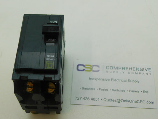 QO220 - Square D 20A Amp 2P Pole 10kA@120/240V Plug On Circuit Breaker