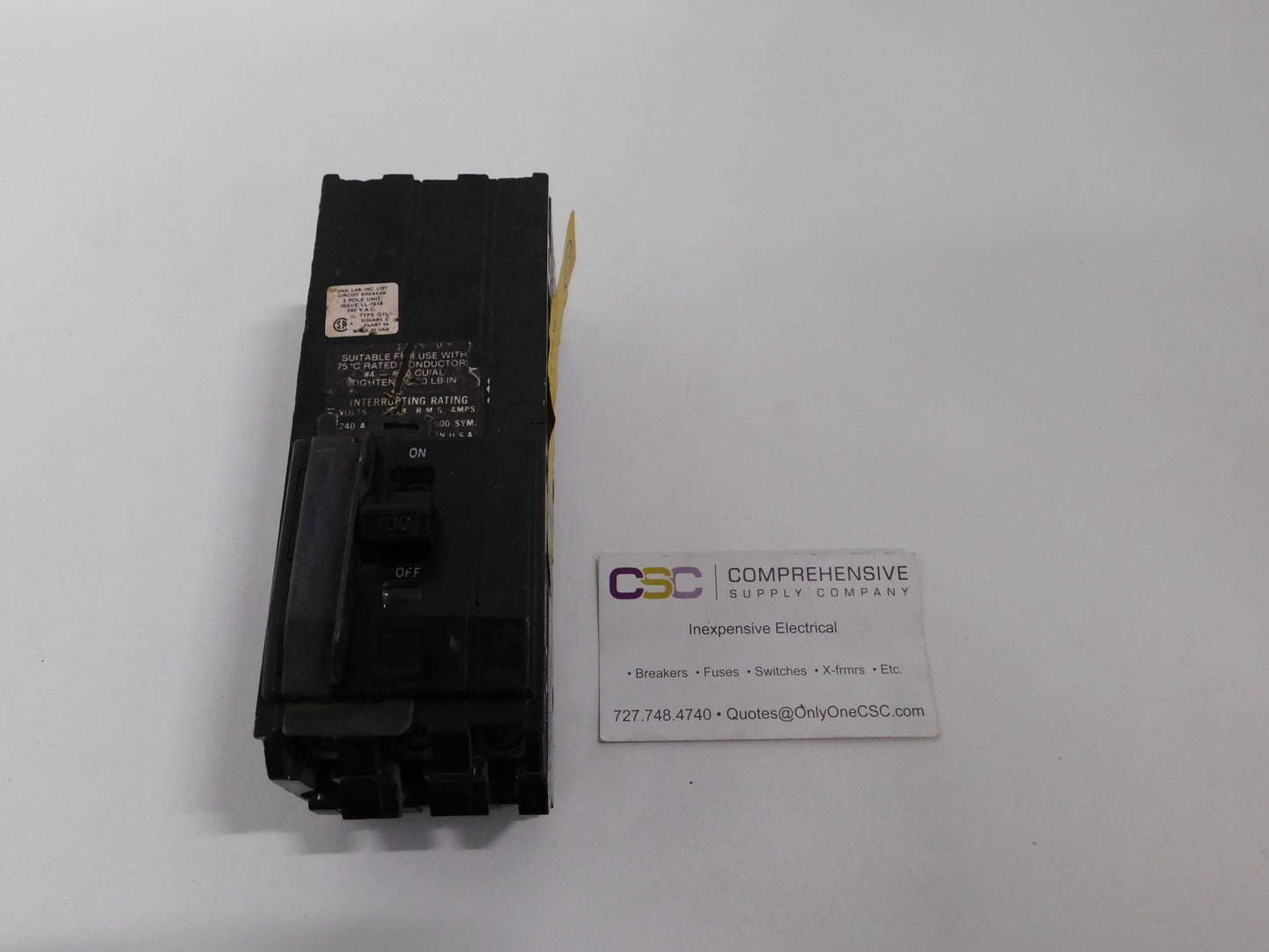 Q1L3100 - Square D 100A Amp 3P Pole 10kA@240V Feed Through Circuit Breaker