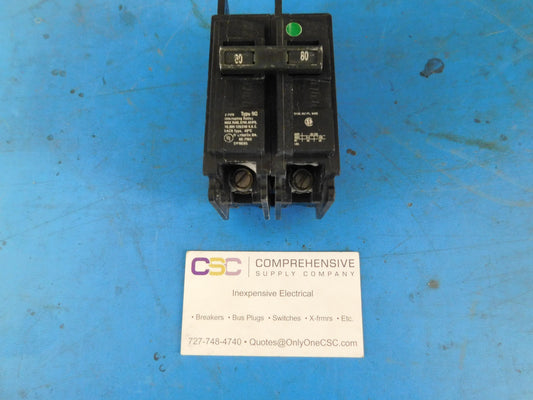 BQ2B080 - Siemens 80A Amp 2P Pole 10kA@120/240V Bolt On Circuit Breaker