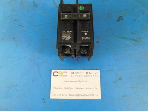 BQ2B080 - Siemens 80A Amp 2P Pole 10kA@120/240V Bolt On Circuit Breaker