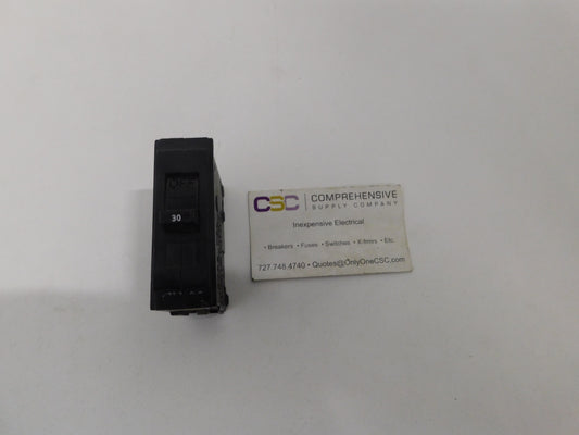 TQL130 - GE 30A Amp 1P Pole 10kA@120/240V Plug On Circuit Breaker