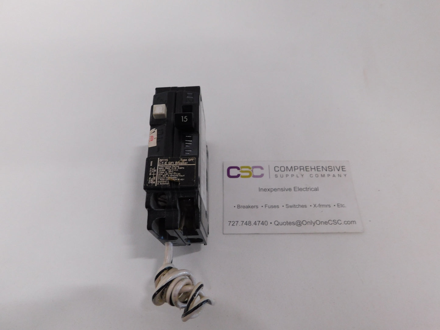 QF115 - ITE 15A Amp 1P Pole 10kA@120V Plug On Ground Fault GFCI Circuit Breaker