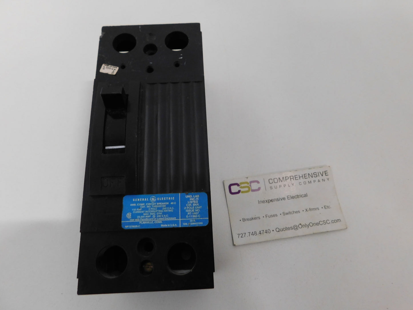 THQD22150 - GE 150A Amp 2P Pole 22kA@240V Bolt On Circuit Breaker