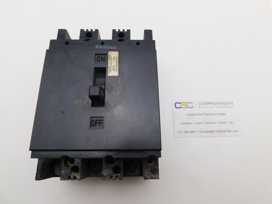 EA3020 - Westinghouse 20A Amp 3P Pole 7.5kA@240V Feed Through Circuit Breaker