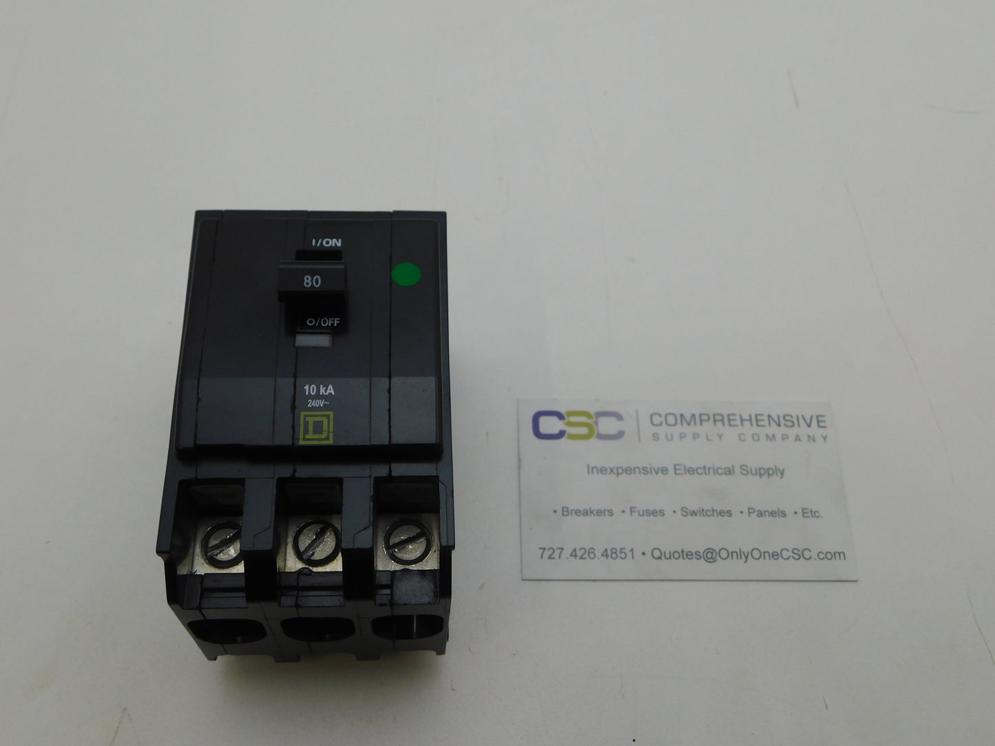 QOB380 - Square D 80A Amp 3P Pole 10kA@240V Bolt On Circuit Breaker