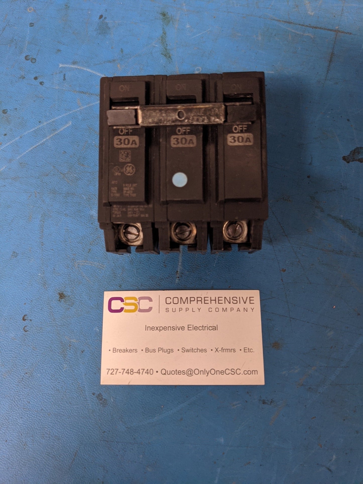THQB32030 - GE 30A Amp 3P Pole 10kA@240V Bolt On Circuit Breaker