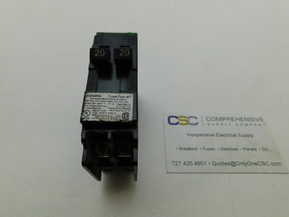 B2020 - Wadsworth 20/20A Amp 2X1P Pole 10kA@120/240V Plug On Duplex Circuit Breaker