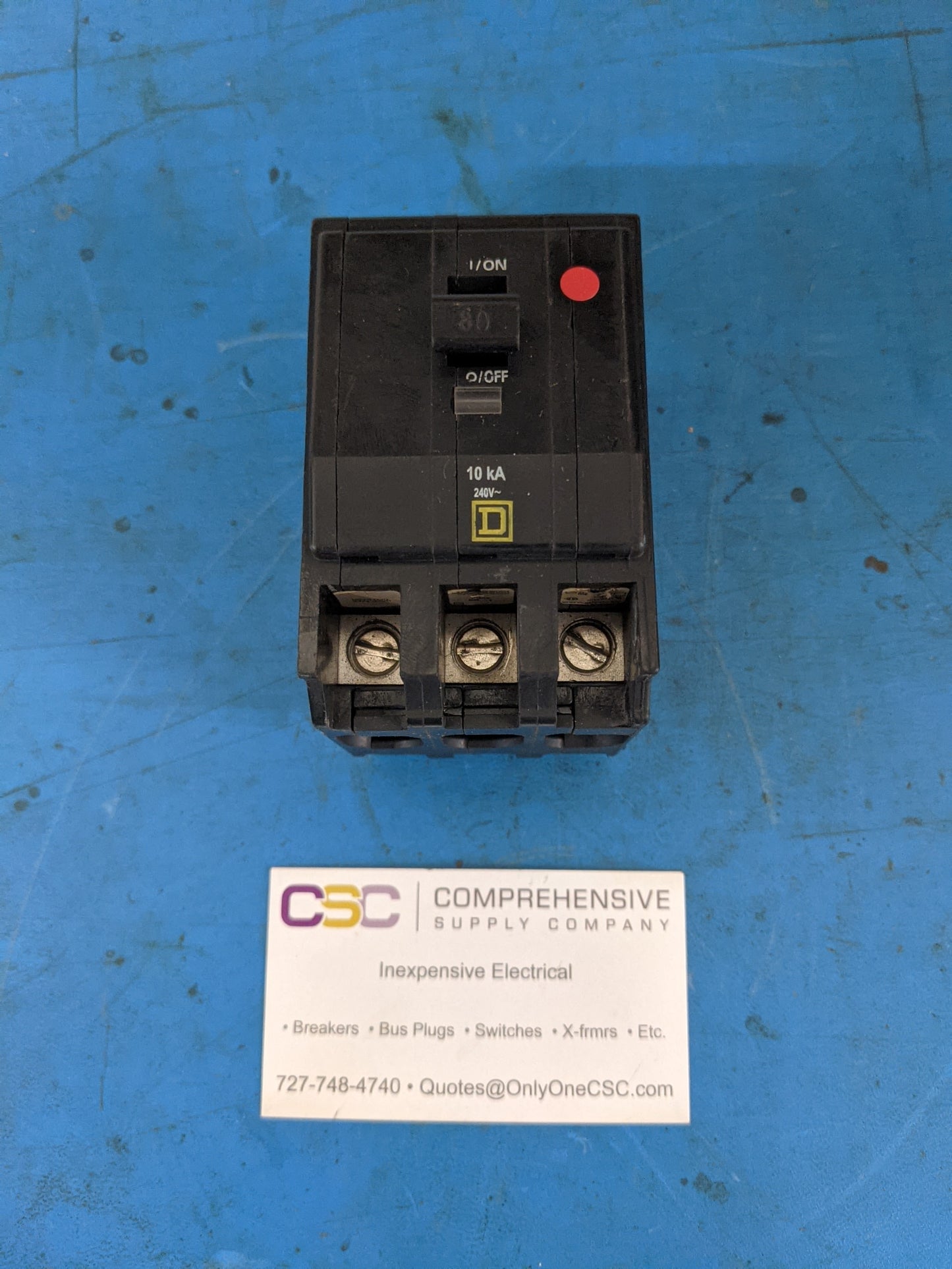 QOB380 - Square D 80A Amp 3P Pole 10kA@240V Bolt On Circuit Breaker