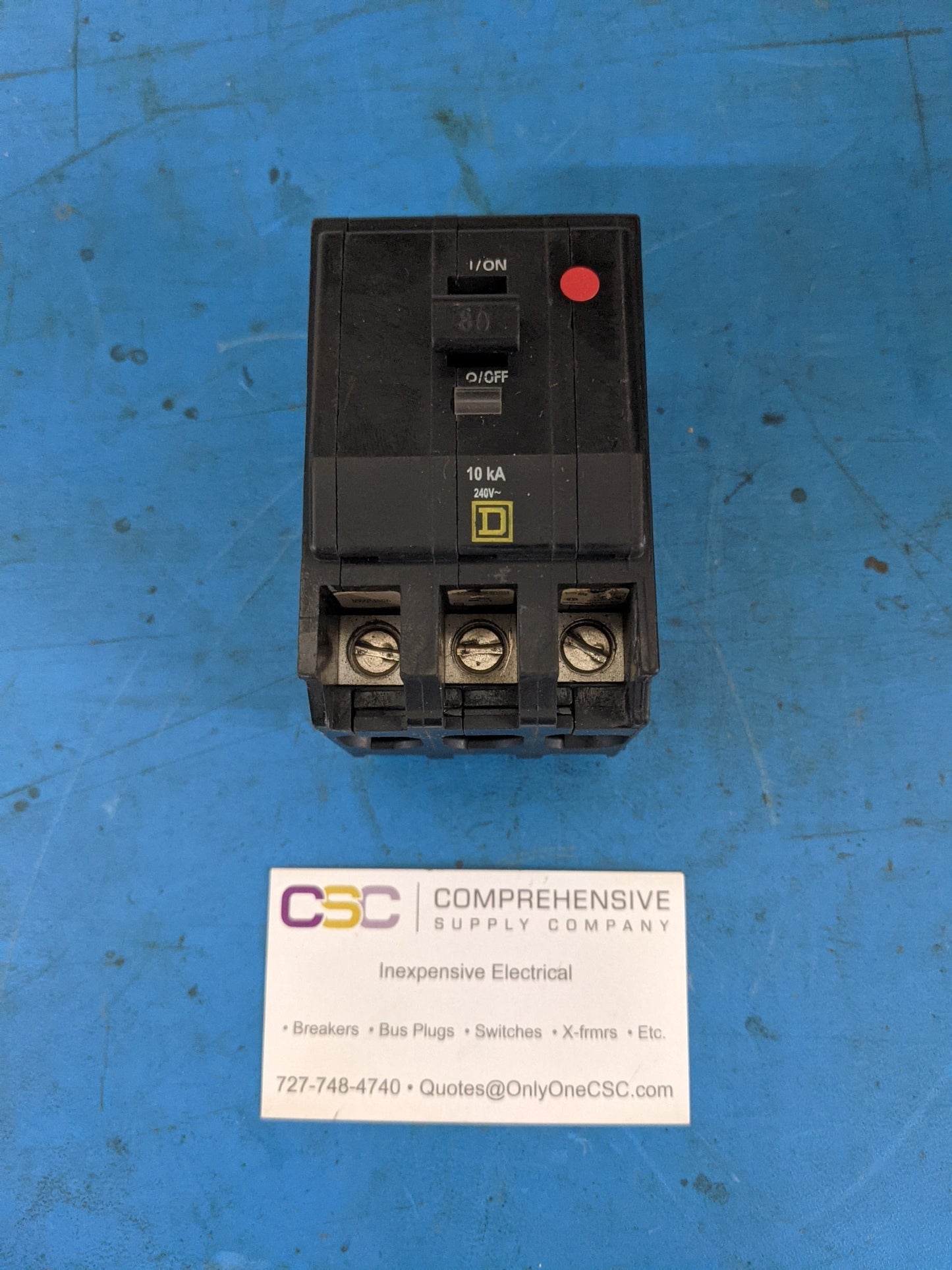 QOB380 - Square D 80A Amp 3P Pole 10kA@240V Bolt On Circuit Breaker
