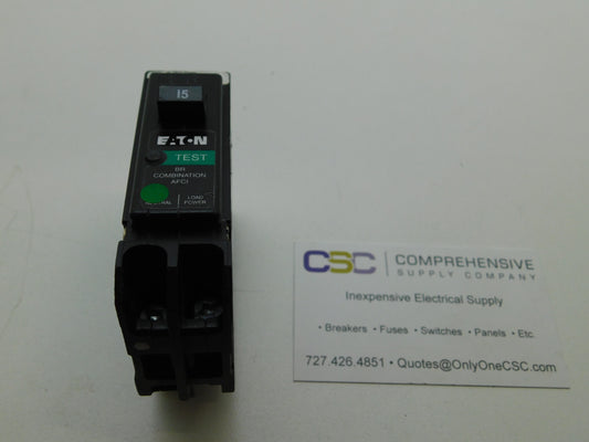 BRP115AF - Eaton 15A Amp 1P Pole 10kA@120V Combo Arc Fault AFCI Pon Circuit Breaker