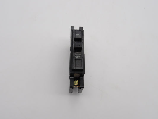 QOU115 - Square D 15A Amp 1P Pole 10kA@120/240V Feed Through Black Circuit Breaker
