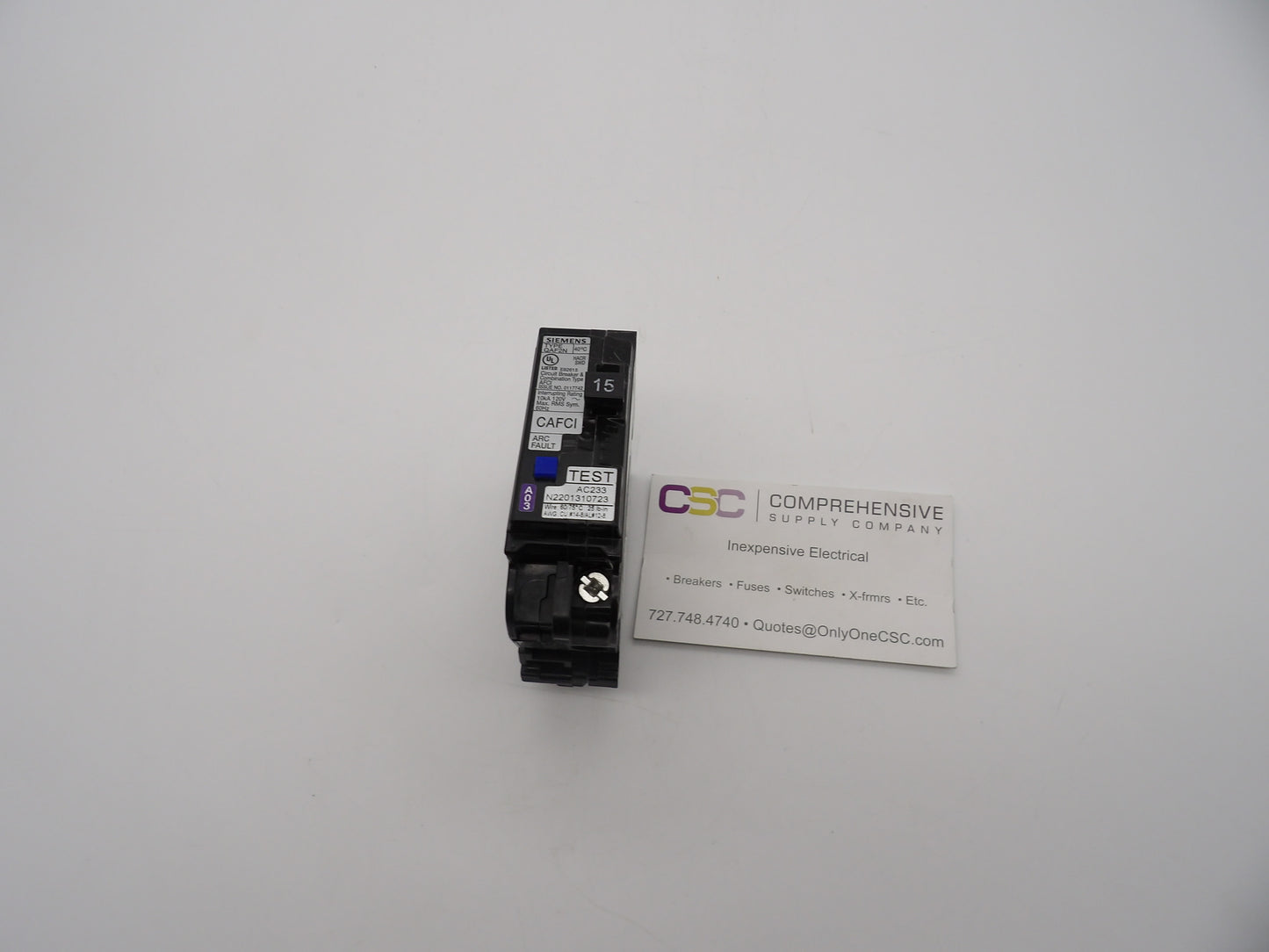 QA115AFCN - Siemens 15A Amp 1P Pole 10kA@120V Plug On Neutral Combo Arc Fault AFCI Circuit Breaker